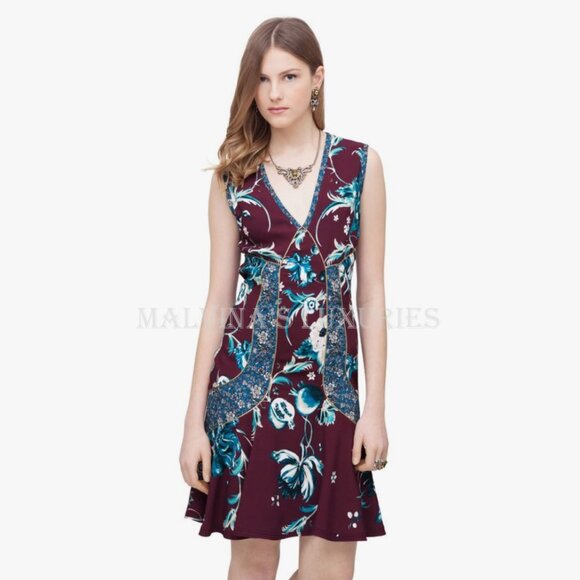 ROBERTO CAVALLI DRESS FORBIDDEN FRUIT FLORAL PRINT SLEEVELESS
